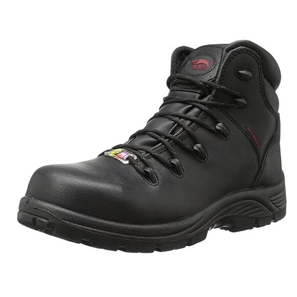 Avenger Mens Framer CT Work Boots US 17 Wide EU 53 Black Leather WP EUC - Picture 1 of 14